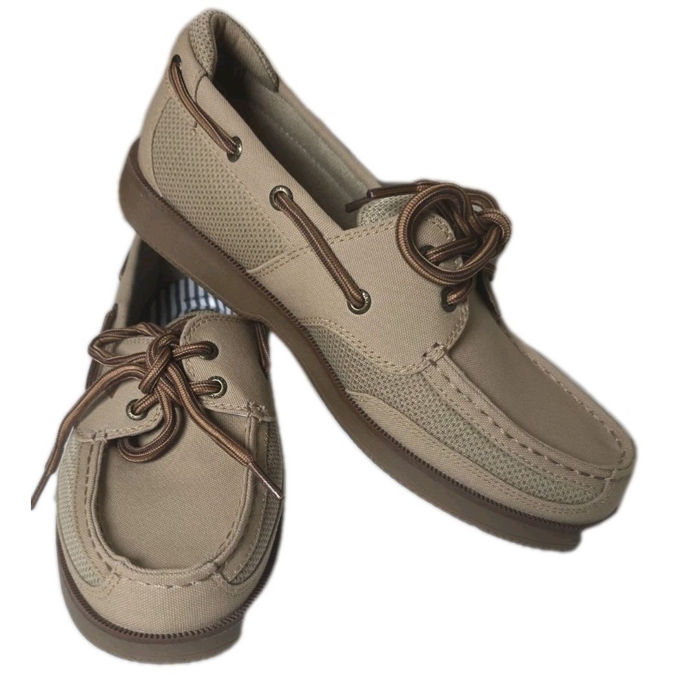Sperry Top-Sider Surveyor 2 Eye Taupe Deck Boat Shoes Men's Size 8.5
